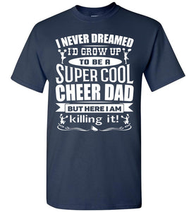 Super Cool Cheer Dad T Shirt navy