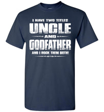Load image into Gallery viewer, Uncle Godfather Uncle T Shirts navy