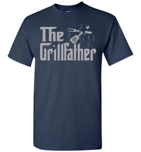 Load image into Gallery viewer, The Grillfather Grill Dad Shirt navy