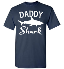 Load image into Gallery viewer, Daddy Shark Shirt navy
