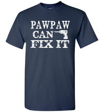 Load image into Gallery viewer, PawPaw Can Fix It Pawpaw T Shirts navy