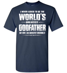 World's Greatest Godfather Shirt navy
