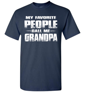 My Favorite People Call Me Grandpa T Shirts navy