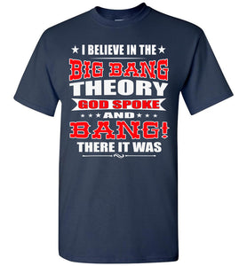 Big Bang Theory Funny Christian Shirts, Creation T Shirt navy