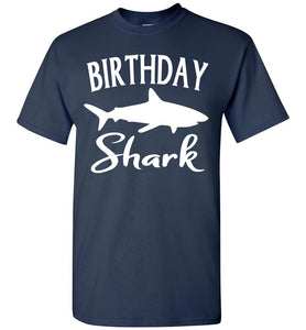 Birthday Shark Shirt unisex  navy