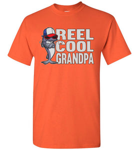 Reel Cool Grandpa Fishing Shirt orange