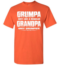 Load image into Gallery viewer, Grumpa Funny Grandpa Shirts | Grandpa Gag Gifts orange