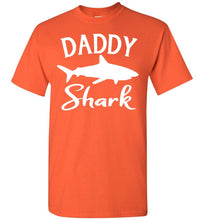 Load image into Gallery viewer, Daddy Shark Shirt orange