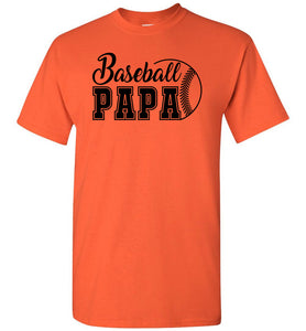 Baseball Papa Shirt orange