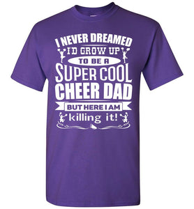 Super Cool Cheer Dad T Shirt purple