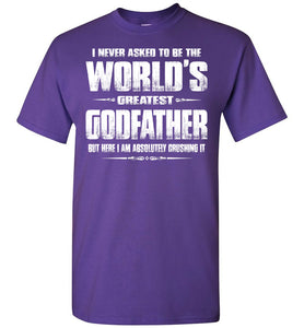 World's Greatest Godfather Shirt purple