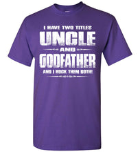 Load image into Gallery viewer, Uncle Godfather Uncle T Shirts purple