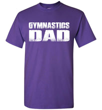 Load image into Gallery viewer, Gymnastics Dad Shirt | Gymnastics Dad T Shirt purple