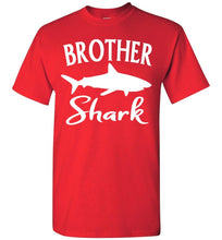 Load image into Gallery viewer, Brother Shark Shirt unisex red