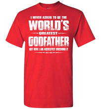 Load image into Gallery viewer, World&#39;s Greatest Godfather Shirt red