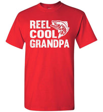 Load image into Gallery viewer, Reel Cool Grandpa Fishing Shirt red