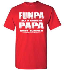 Funpa Funny Papa Shirts red