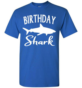 Birthday Shark Shirt unisex royal