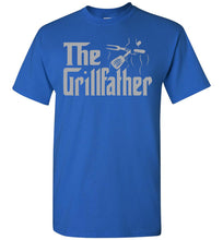 Load image into Gallery viewer, The Grillfather Grill Dad Shirt royal