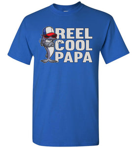 Reel Cool Papa Fishing Tee Shirts royal