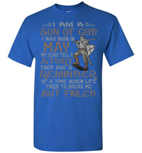 Load image into Gallery viewer, Son Of God Born In Month Christian Quote Shirts royal