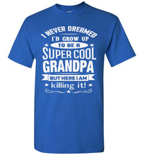 Load image into Gallery viewer, Super Cool Grandpa Funny Grandpa Shirts royal