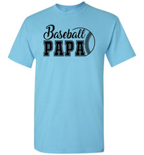 Load image into Gallery viewer, Baseball Papa Shirt light blue