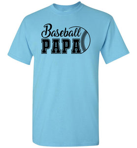Baseball Papa Shirt light blue