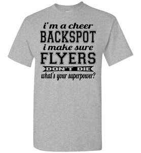 I'm A Backspot Funny Cheer Backspot Shirts youth sports gray