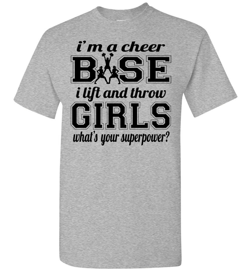 I Lift And Throw Girls Funny Cheer Base Shirts Unisex sports gray