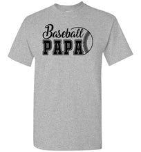 Load image into Gallery viewer, Baseball Papa Shirt sports gray