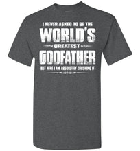 Load image into Gallery viewer, World&#39;s Greatest Godfather Shirt dark heather 