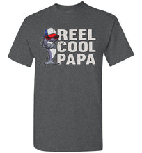 Load image into Gallery viewer, Reel Cool Papa Fishing Tee Shirts dark heather