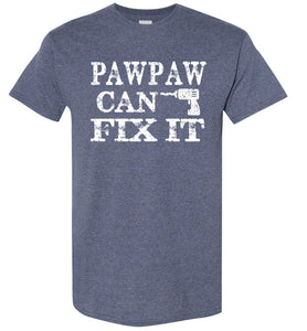 PawPaw Can Fix It Pawpaw T Shirts heather navy