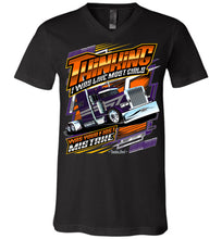 Load image into Gallery viewer, Think I Was Like Most Girls Lady Trucker Shirt v-neck black