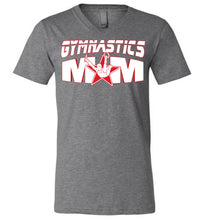 Load image into Gallery viewer, Gymnastics Mom Shirt Male Boy Gymnast v-neck gray