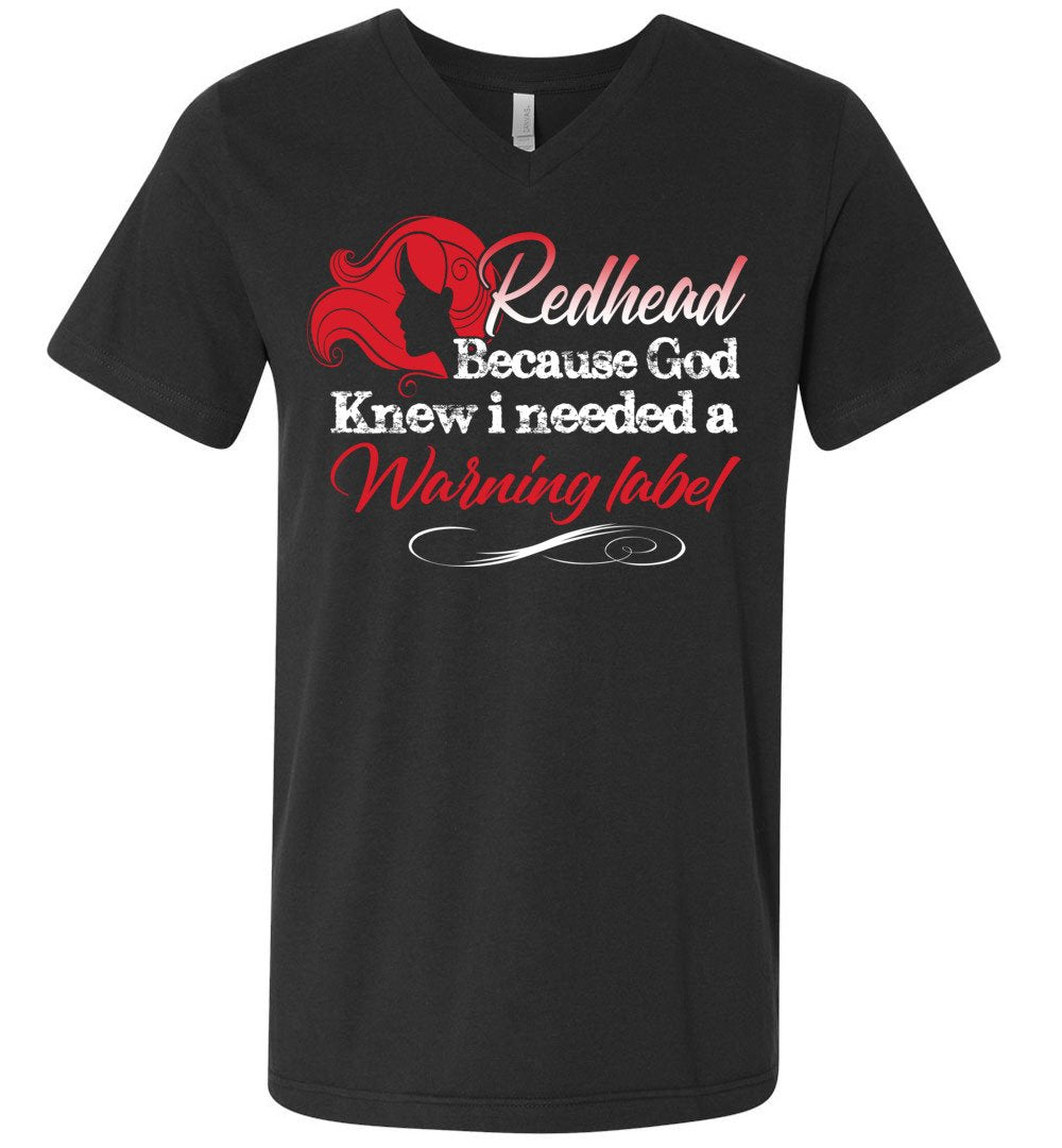 Red Hair Warning Label T-Shirt Red Hair Warning Label T-Shirt