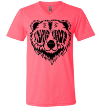 Load image into Gallery viewer, Nana Bear Shirt v-neck  neon pink