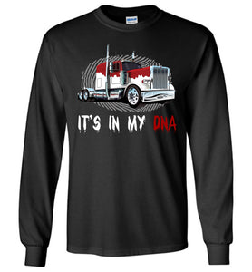 It's In My DNA Long Sleeve Trucker T-Shirt black