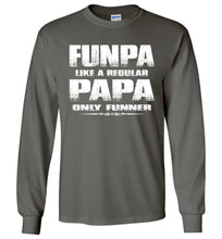 Load image into Gallery viewer, Funpa Funny Papa Shirts Long Sleeve charcoal