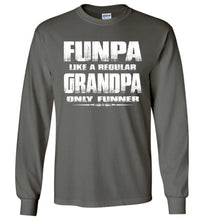 Load image into Gallery viewer, Funpa Funny Grandpa Shirts Long Sleeve charcoal