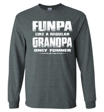 Load image into Gallery viewer, Funpa Funny Grandpa Shirts Long Sleeve dark heather