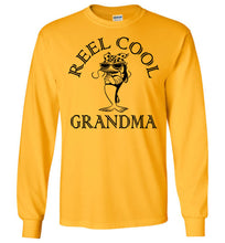 Load image into Gallery viewer, Reel Cool Grandma Long Sleeve Fishing Grandma T Shirt yellow