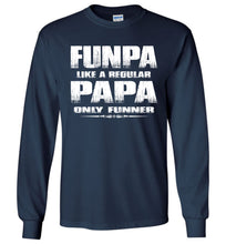 Load image into Gallery viewer, Funpa Funny Papa Shirts Long Sleeve navy