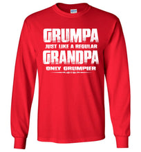 Load image into Gallery viewer, Grumpa Funny Grandpa Long Sleeve Shirts | Grandpa Gag Gifts red