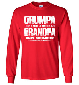 Grumpa Funny Grandpa Long Sleeve Shirts | Grandpa Gag Gifts red