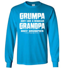 Load image into Gallery viewer, Grumpa Funny Grandpa Long Sleeve Shirts | Grandpa Gag Gifts royal