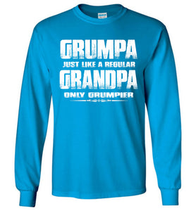 Grumpa Funny Grandpa Long Sleeve Shirts | Grandpa Gag Gifts royal
