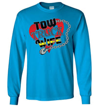 Load image into Gallery viewer, Tow Truck Wife Long Sleeve T-Shirt Sapphire