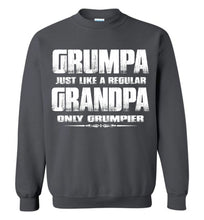 Load image into Gallery viewer, Grumpa Funny Grandpa Sweatshirt | Grandpa Gag Gifts charcoal